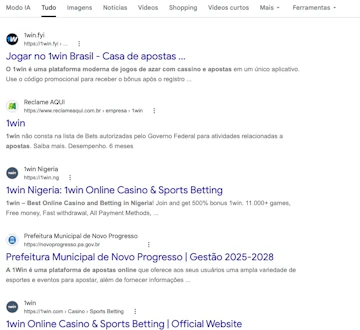 1win resultados google