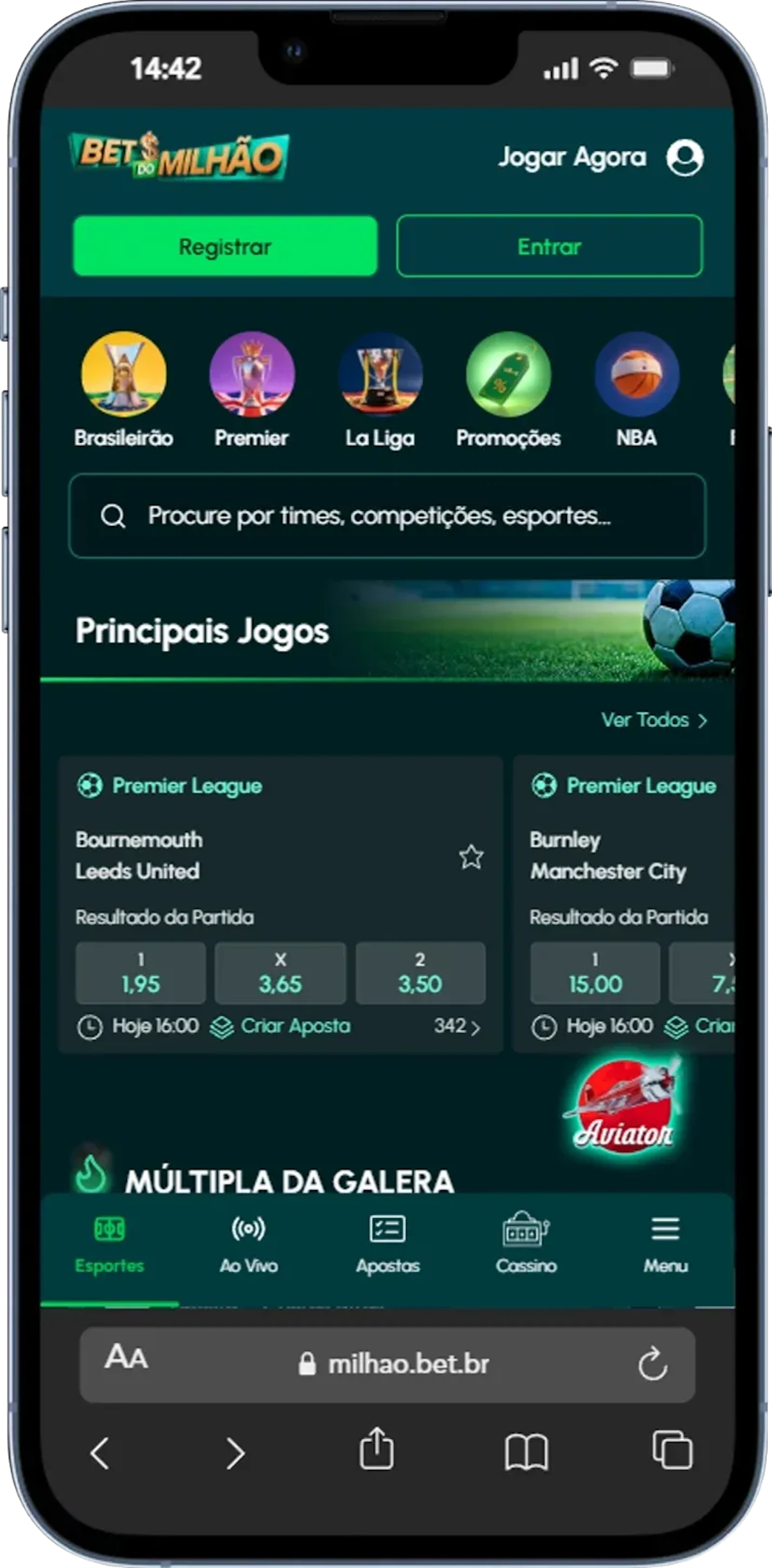 Apostas Esportivas na Bet do Milhao