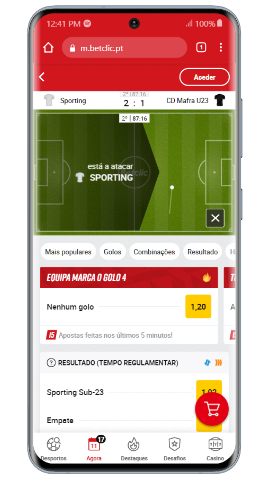 Apostas ao Vivo Betclic