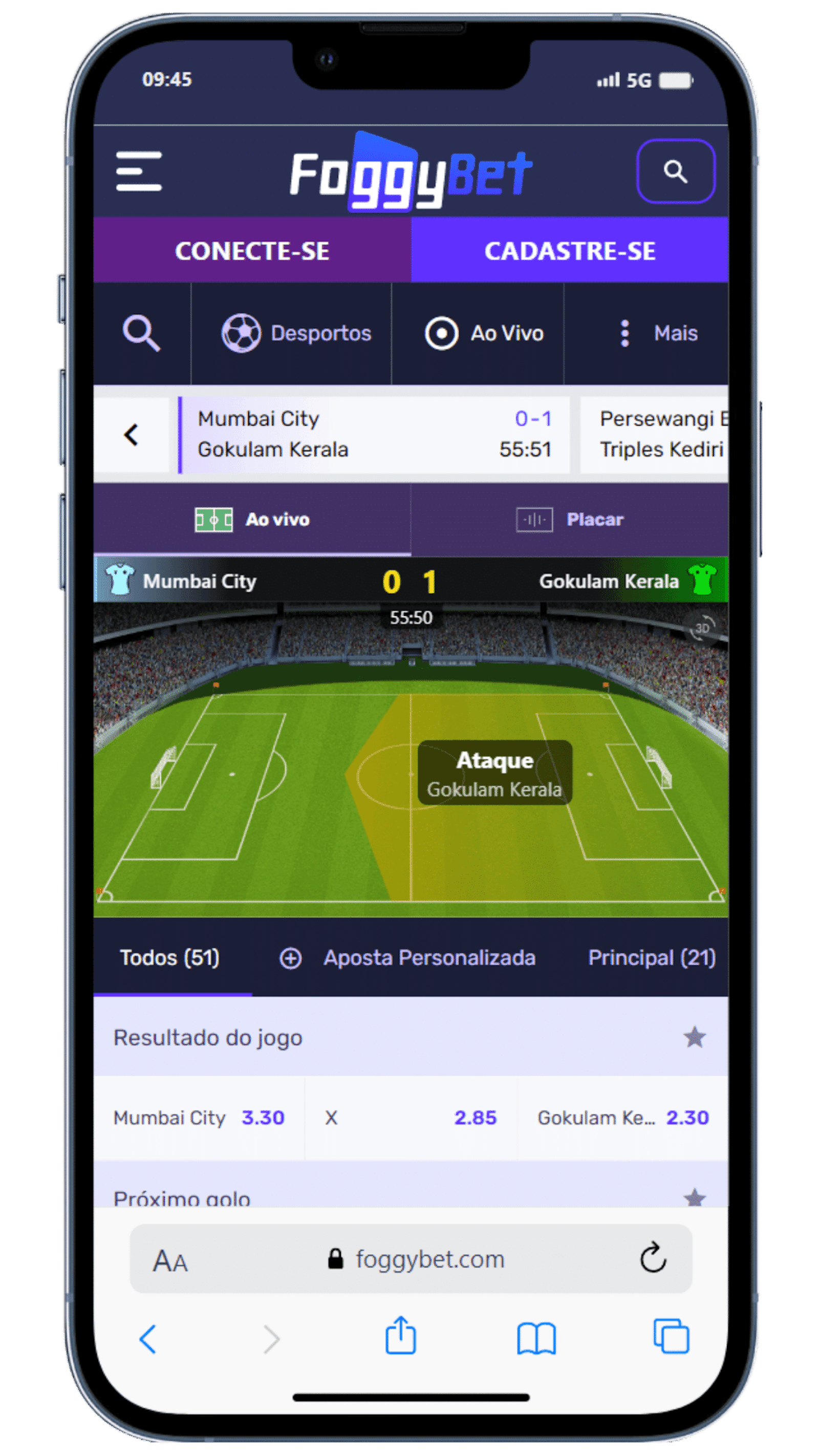 Apostas ao Vivo na Foggybet