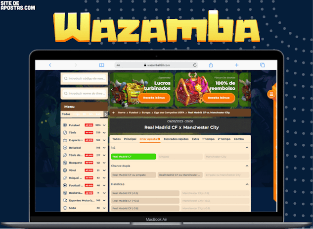 Apostas desportivas na Wazamba