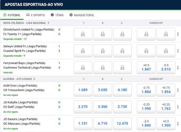 Apostas esportivas ao vivo na Pinnacle