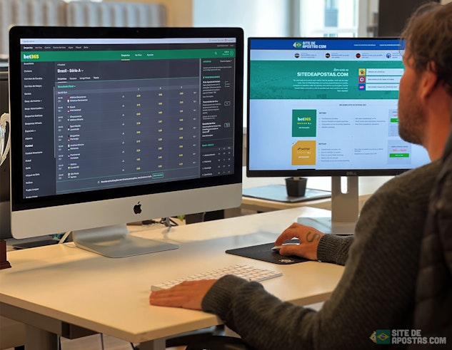 Imagem da seção de apostas esportivas da Bet365, com uma enorme variedade de modalidades disponíveis.