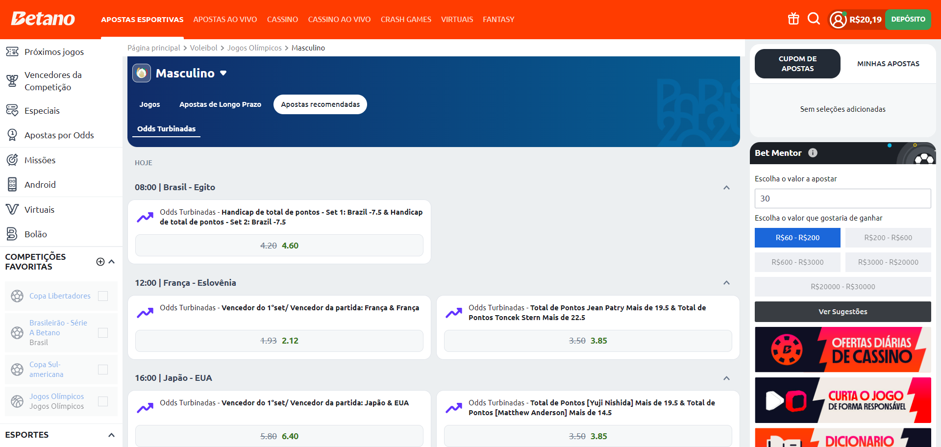 Betano Apostas Recomendadas