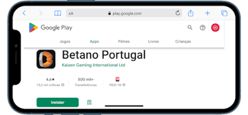 Betano Portugal disponivel na google play store