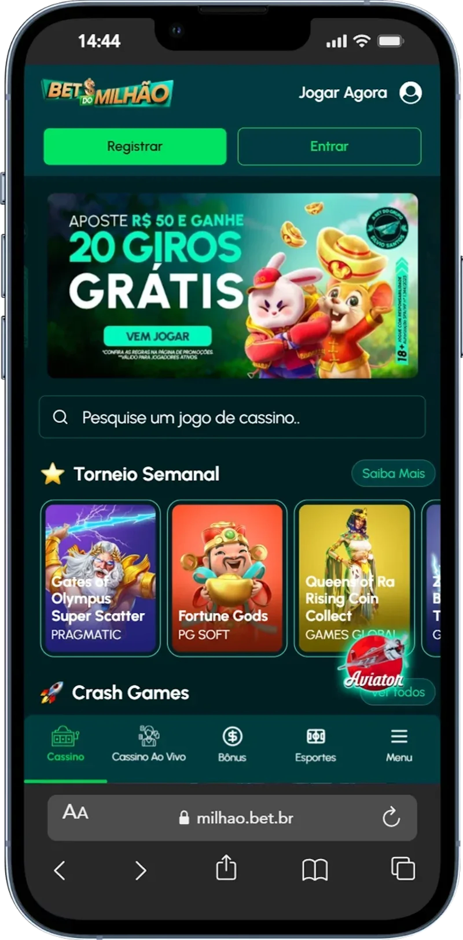 Cassino na Bet do Milhao