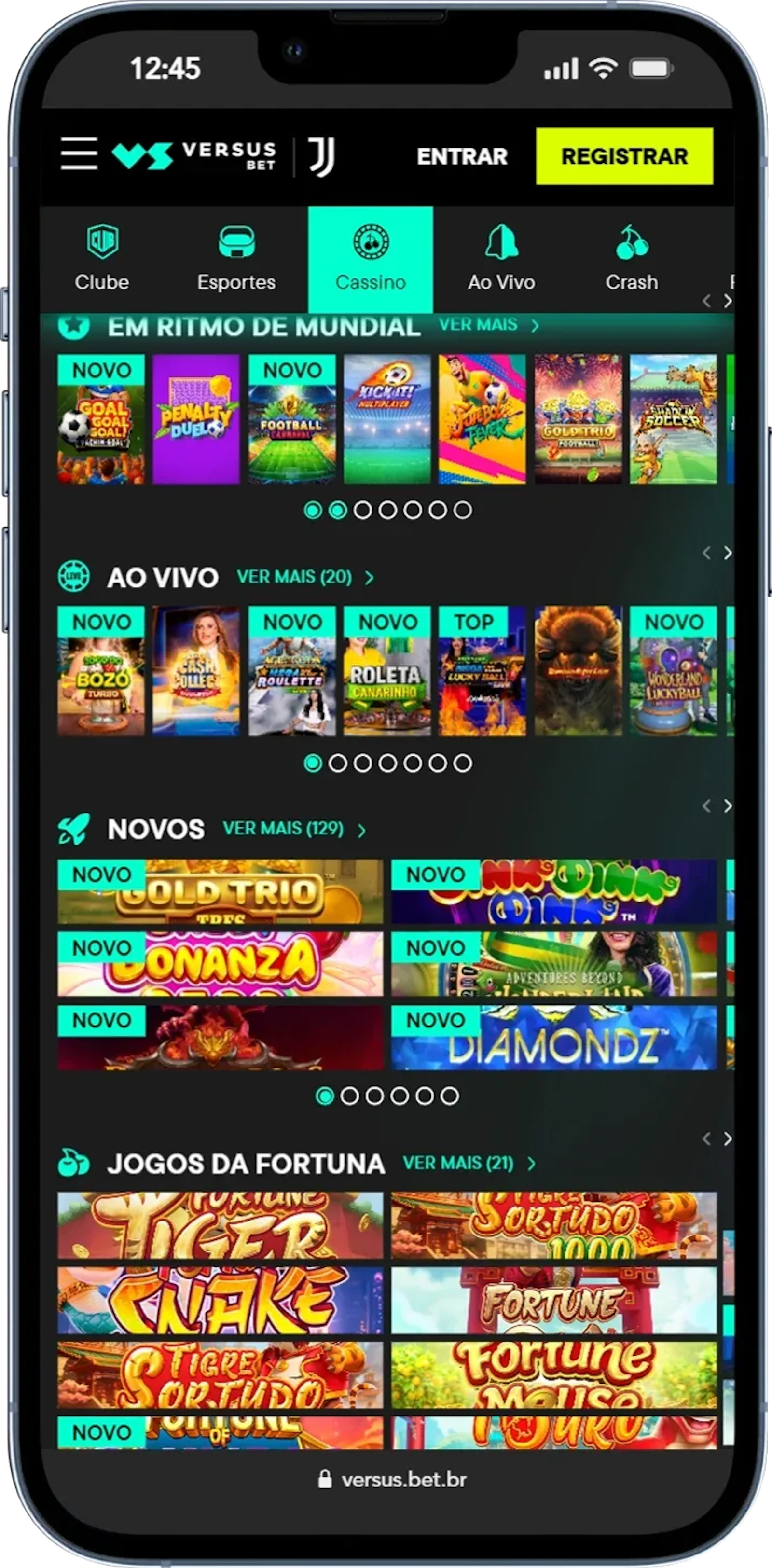Cassino na Versus Bet
