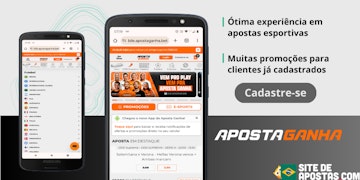 Celulares com paginas do site Aposta Ganha