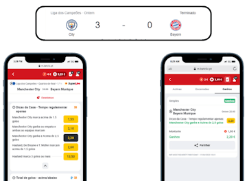 Dica da Casa da Betclic no jogo City vs Bayern