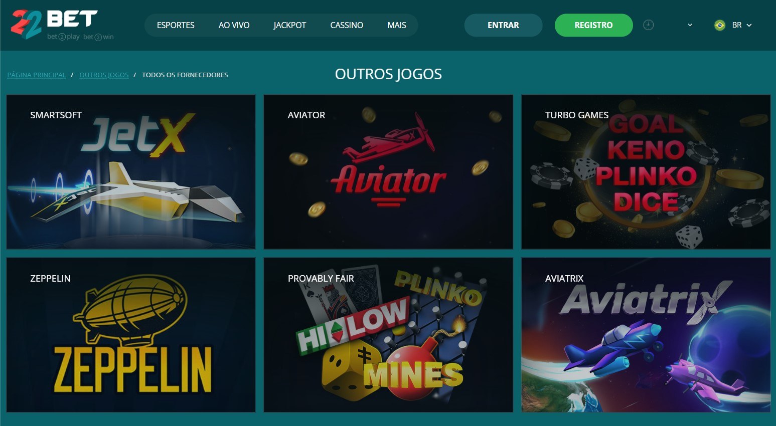 Ha uma seccao dedicada a jogos rapidos