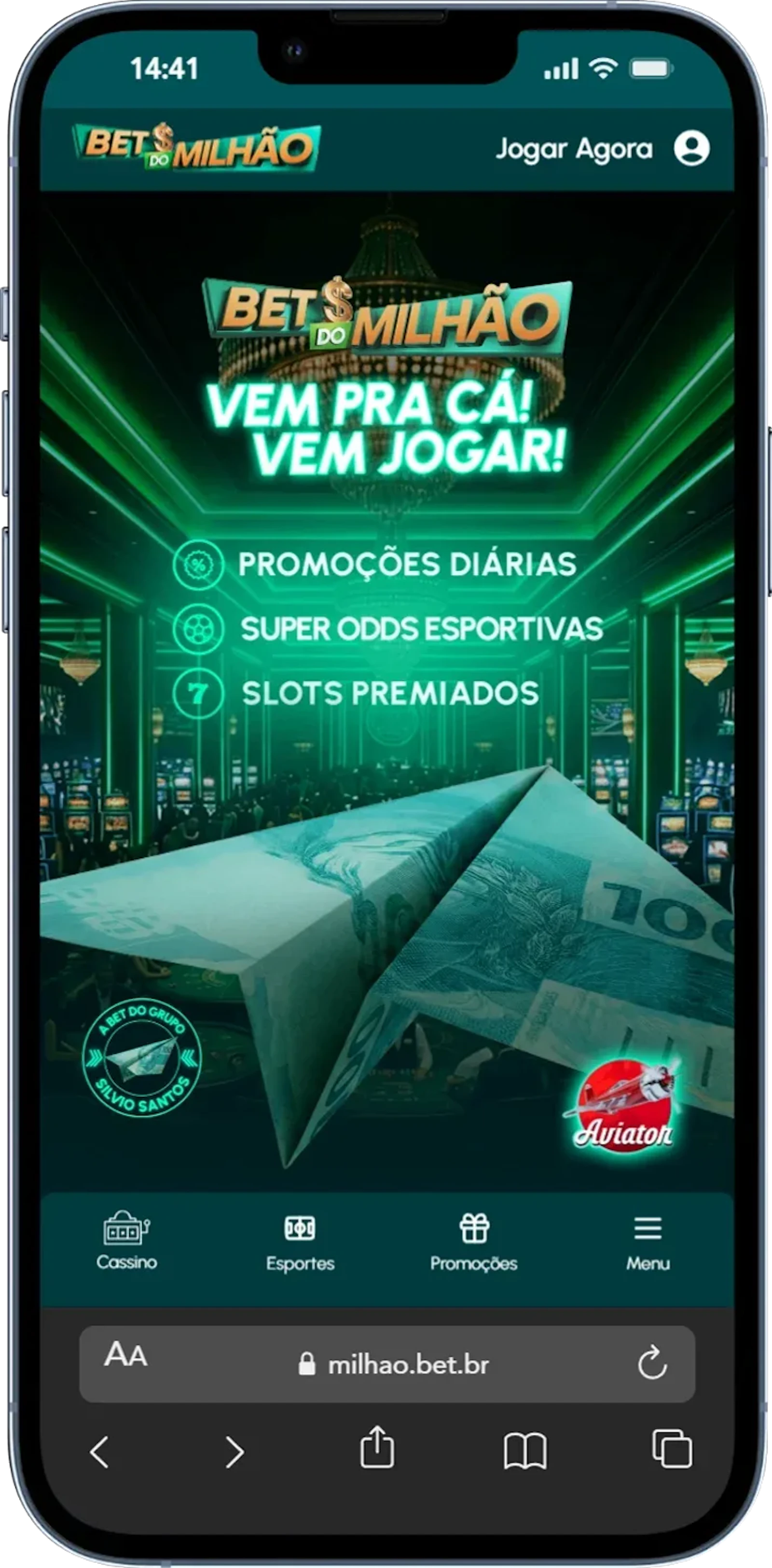 Homepage da Bet do Milhao