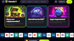 Homepage da Fanbit com referencia a criptomoedas