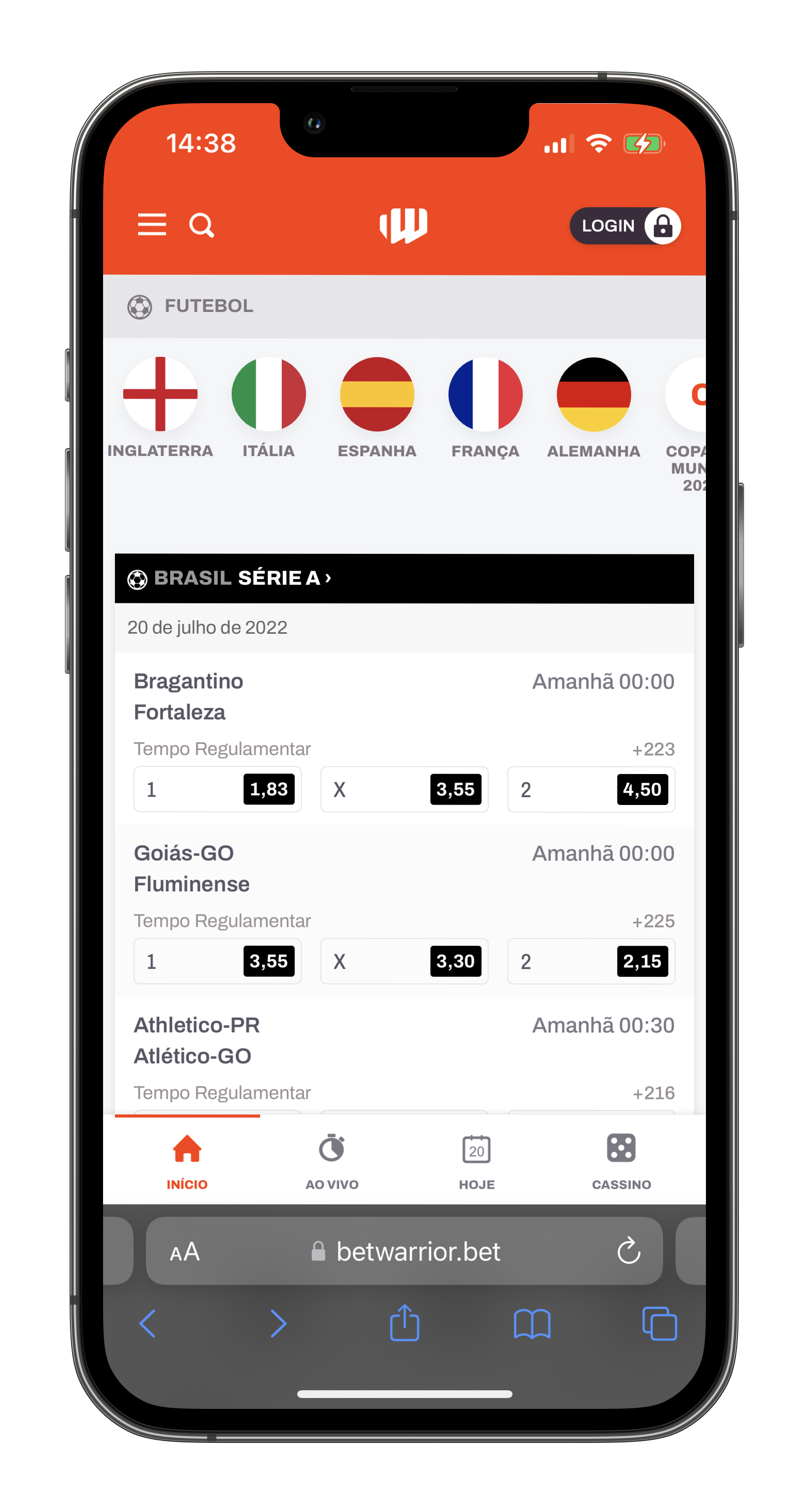 Apostas Esportivas BetWarrior