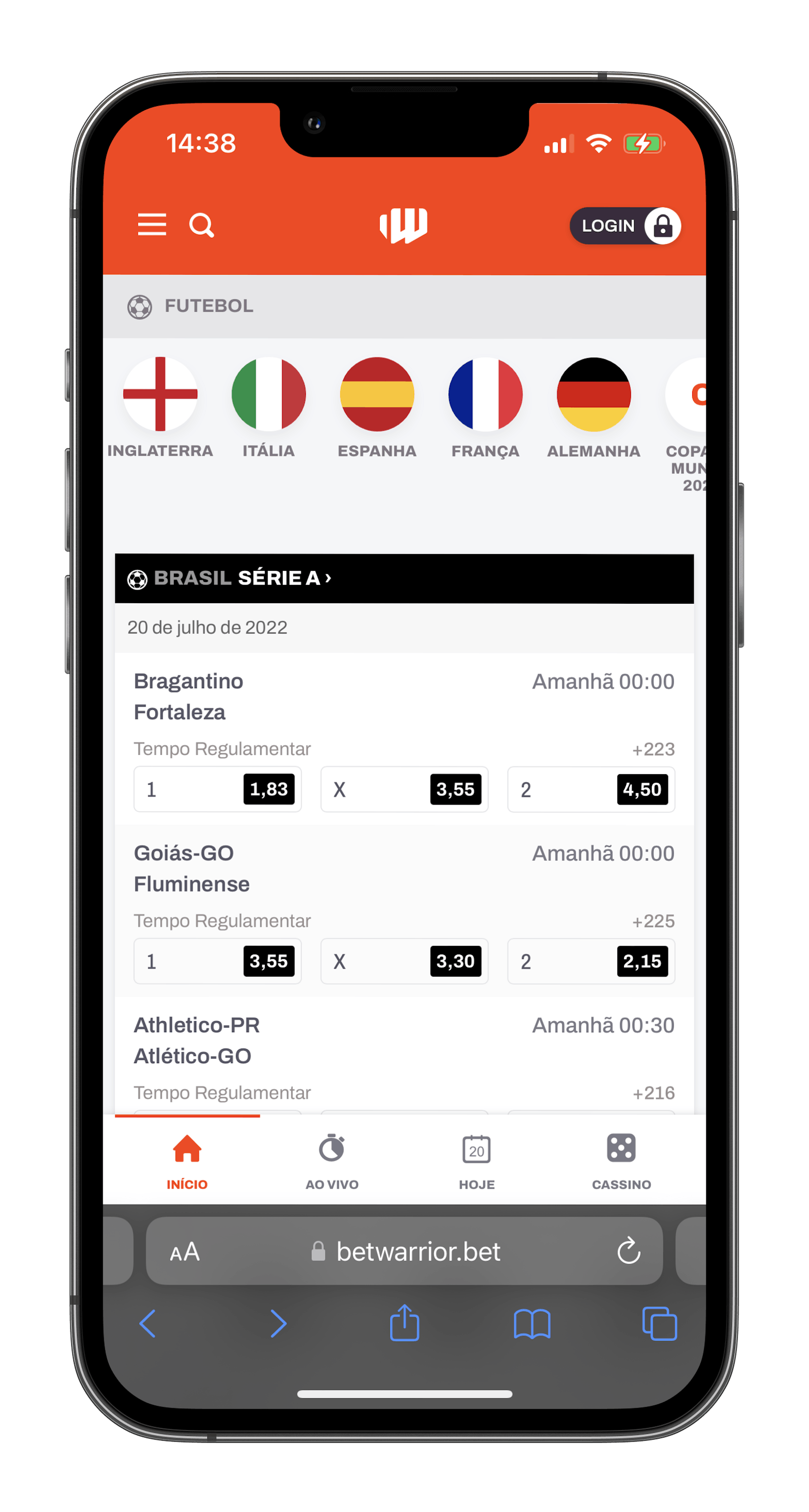 Apostas Esportivas BetWarrior