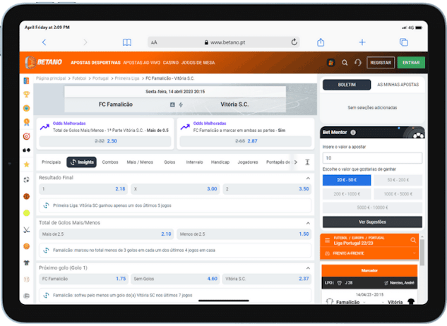 Insights da Betano para o jogo Famalicao vs Vitoria