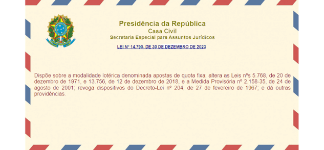 Lei n14790 apostas online Brasil