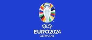 Logo Eurocopa com o fundo azul