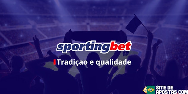Logo da Sportingbet com torcedores em um estadio de fundo