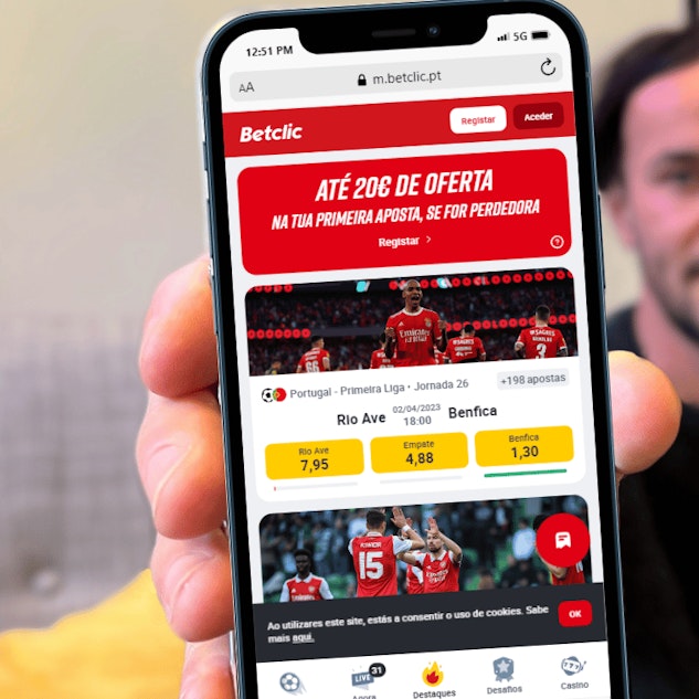 Miguel Pinho preparado para testar o site de apostas Betclic