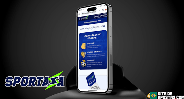 Mockup de celular com pagina de promocoes da Sportaza