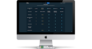Mockup de um computador mostrando o programa de fidelidade da Stake