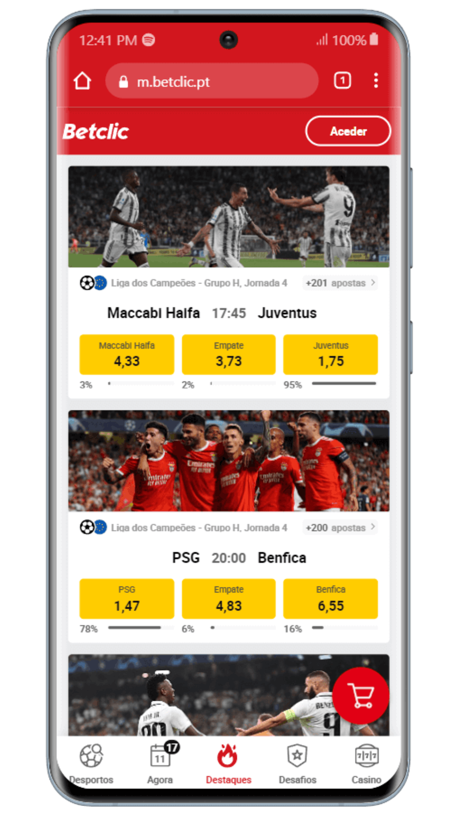 Pagina Inicial Betclic