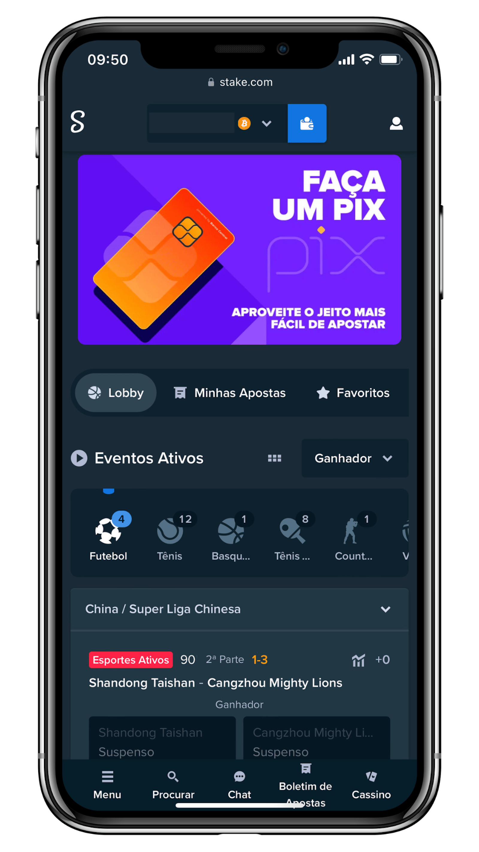 Pagina Inicial Stake