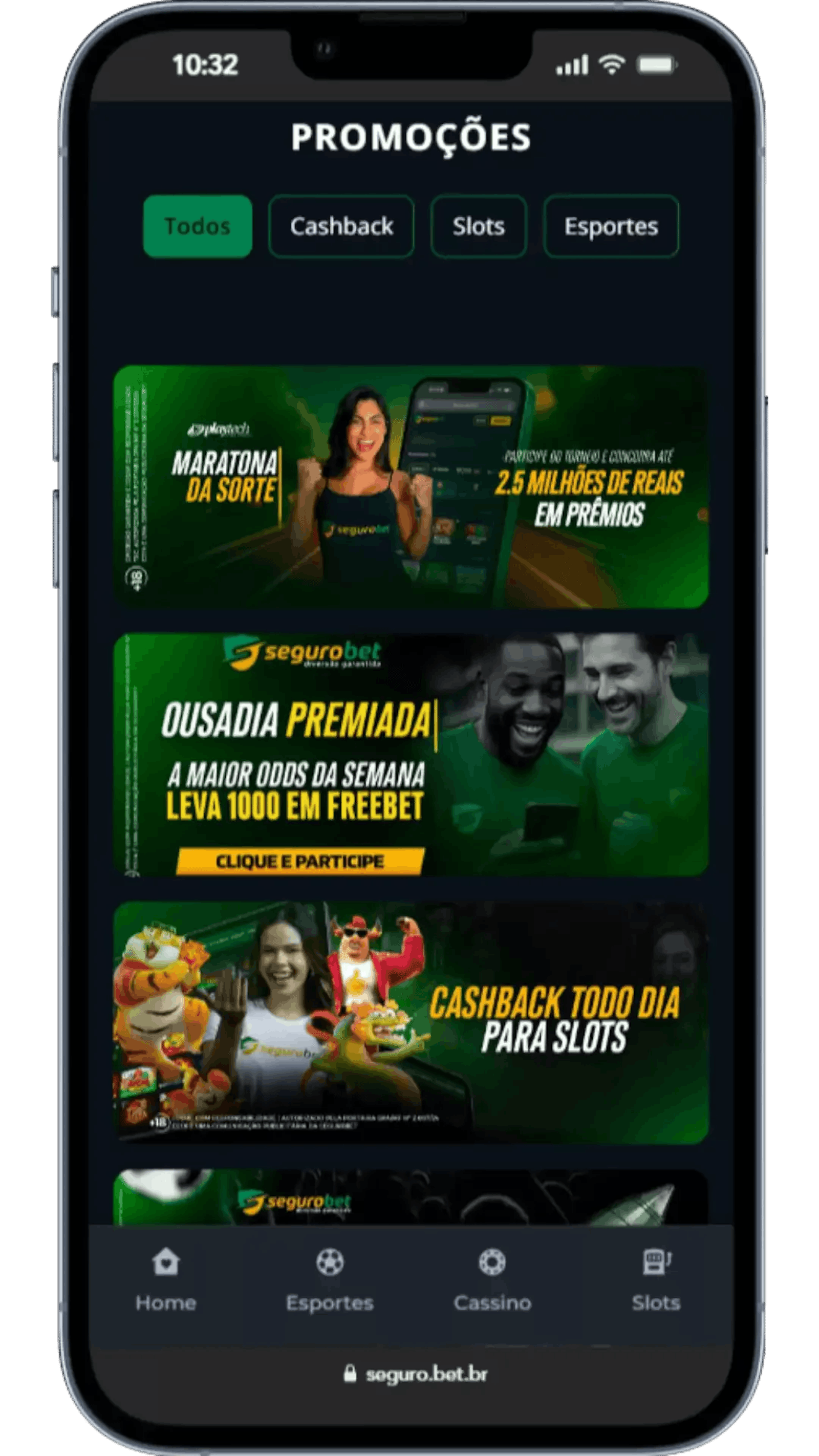 Pagina de Promocoes na Seguro Bet