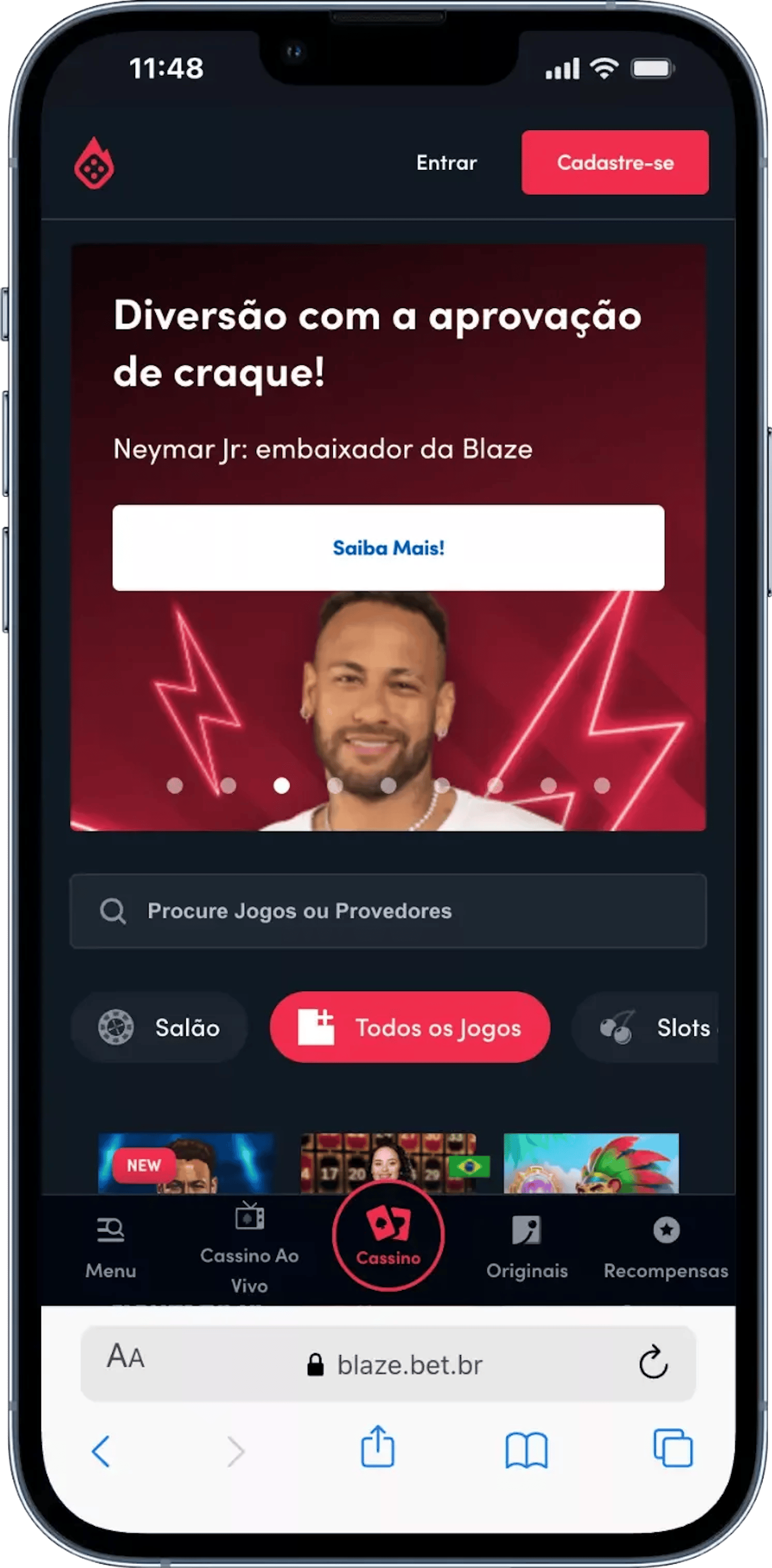 Pagina de Slot na Blaze