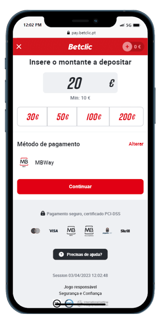 Primeiro deposito na Betclic