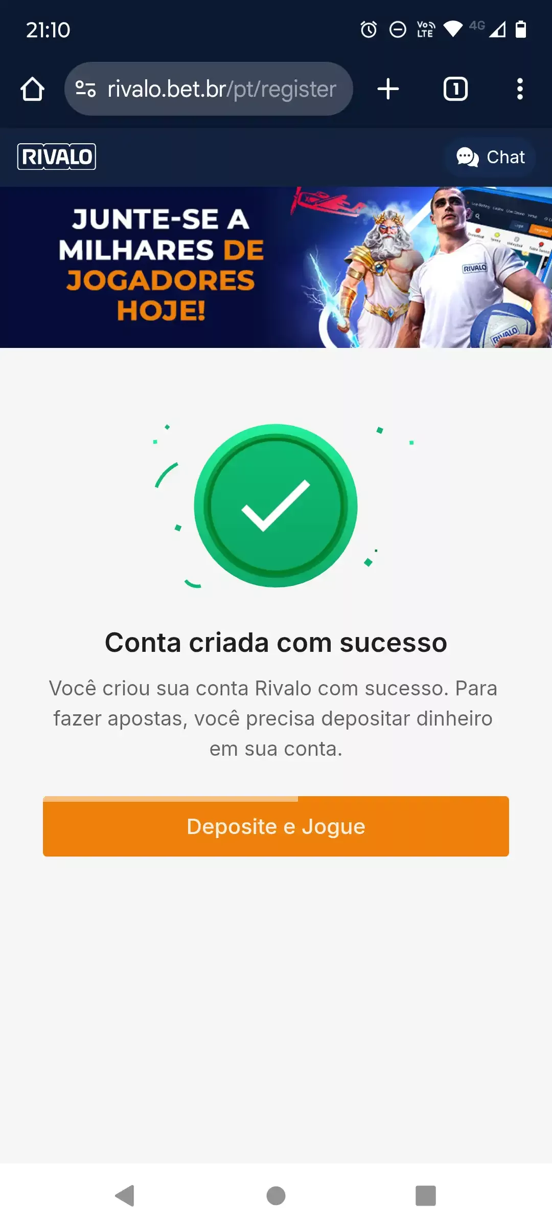 Processo concluido na Rivalo