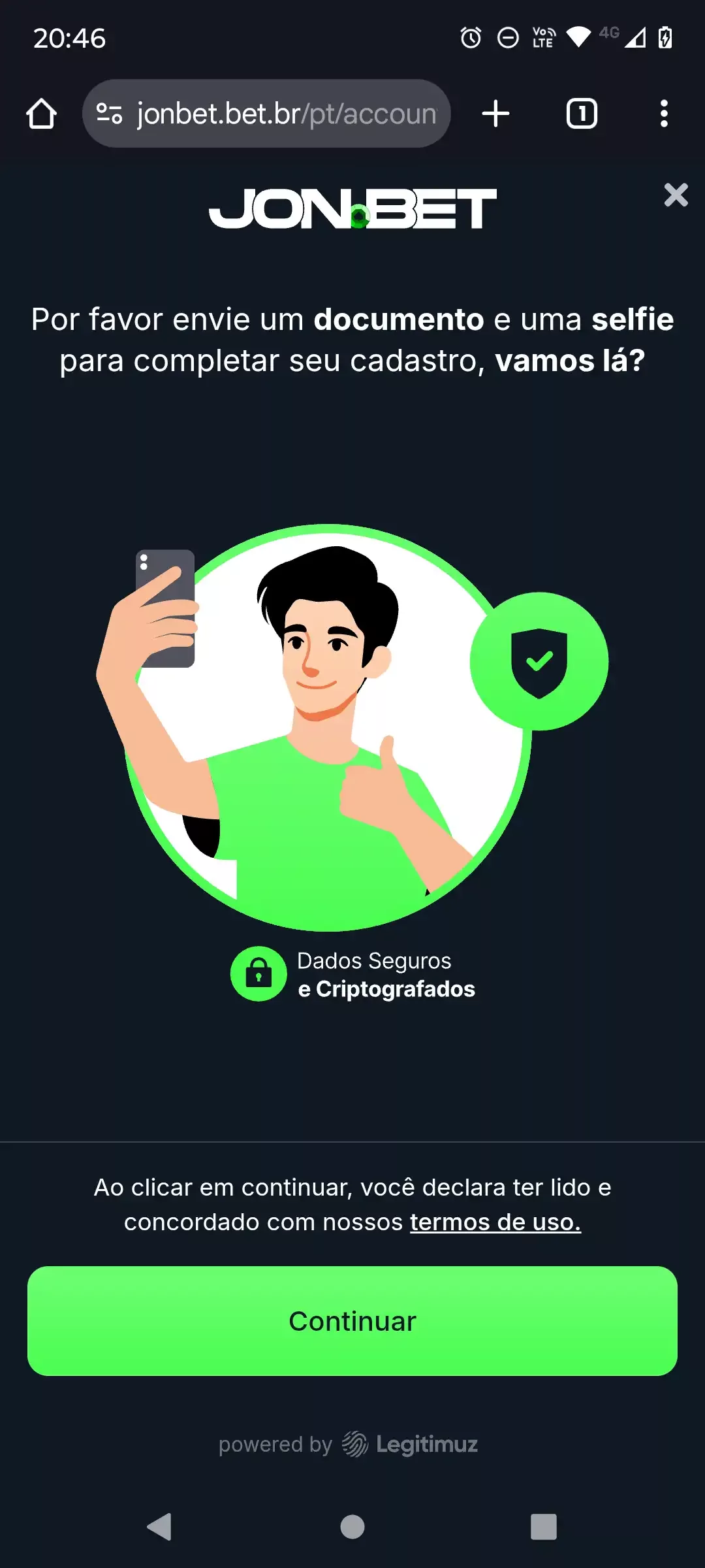 Reconhecimento facial na Jonbet