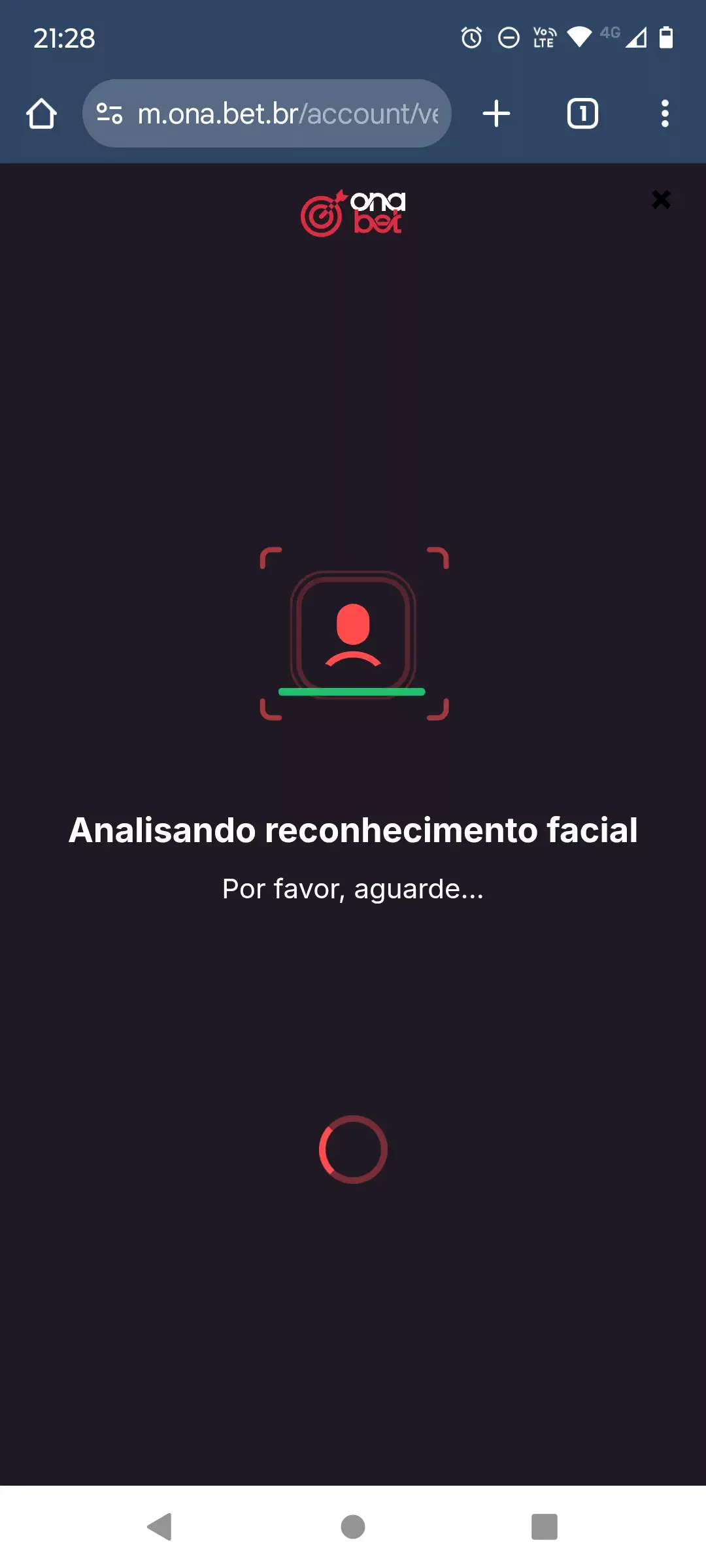 Reconhecimento facial na Onabet