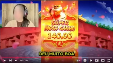 Youtuber mostrando super ganho no Tigrinho