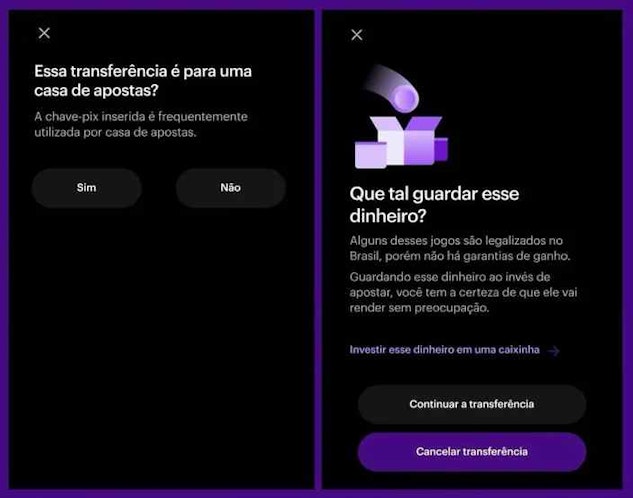 Alerta nubank casas de apostas