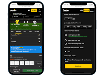 Apostas rapidas na app Bwin