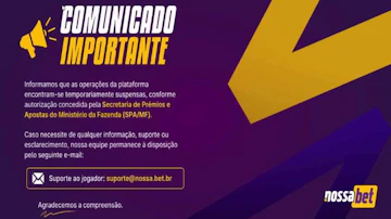 Aviso de suspensao nossa bet