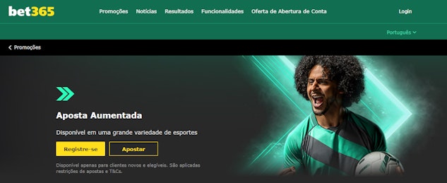 Banner com a promocao apostas aumentadas da Bet365