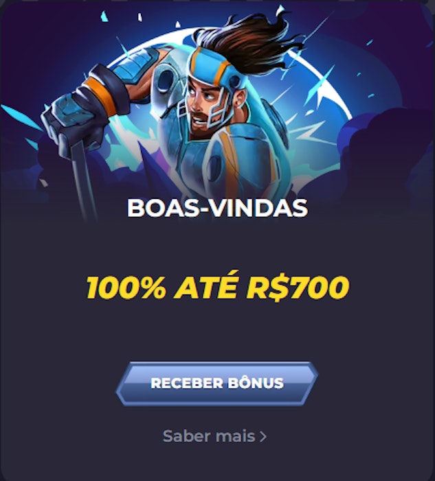 Banner do bonus de boas vindas de R700 da powbet