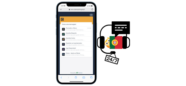 Chat ao vivo do casino portugal