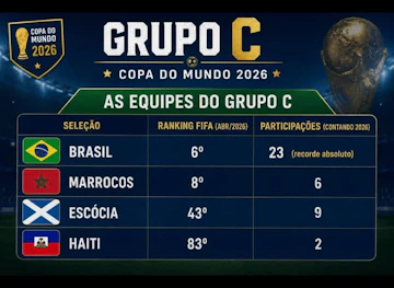Grupo C da copa do mundo 2026