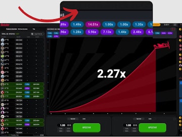 Historico de rodadas no jogo aviator