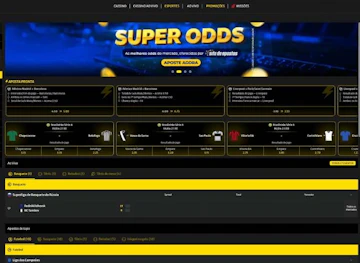 Homepage da A247 com destaque para as super odds do Sitede Apostas com
