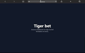 Homepage da Tiger Bet a anunciar a chegada do site em breve