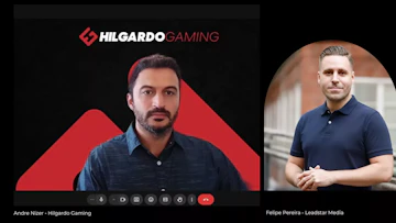 Felipe do sitedeapostas a entrevistar andre da a247 via Google Meets