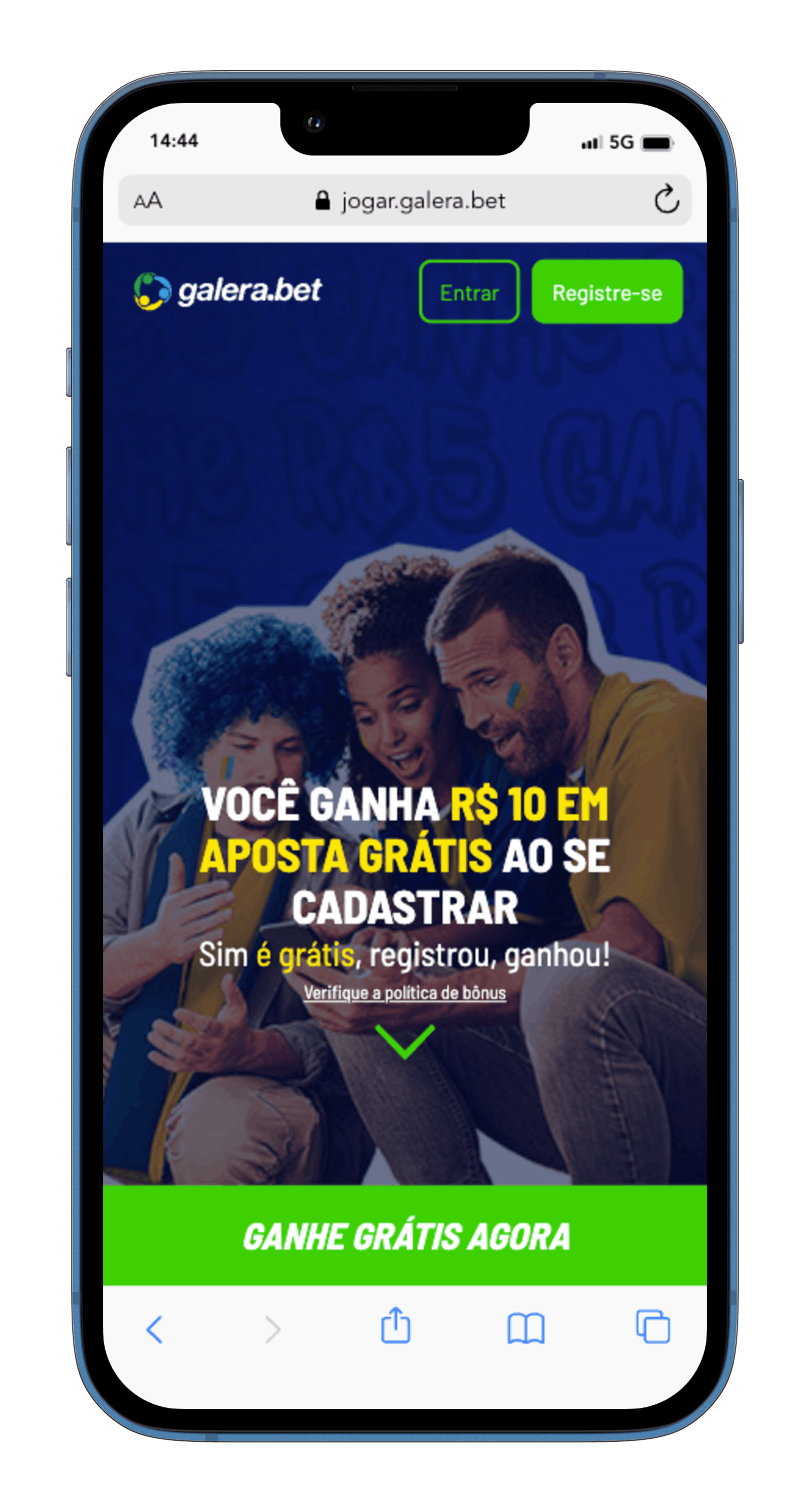 Bônus grátis Galera Bet