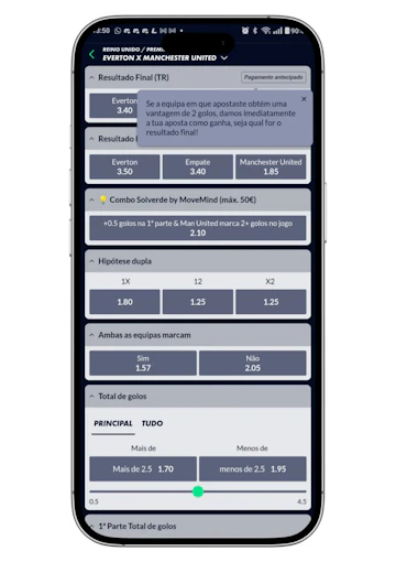Jogo elegivel para pagamento antecipado