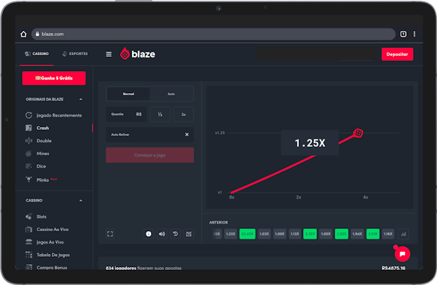 imagem mostrando o jogo crash blaze
