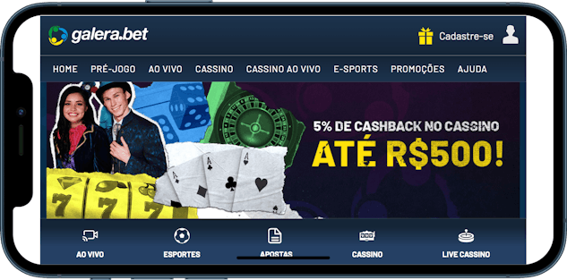 Imagem descrevendo a promoção de reembolso no site de apostas GaleraBet