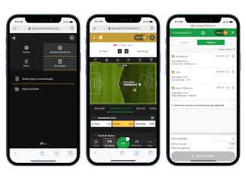Mockup de smartphones a mostrar a app da ESC Online